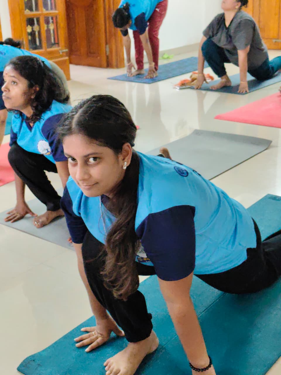Group yoga class